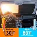 Windshield Sun Shade Foldable Reflective Sunshade Fit for 2018-2022 Honda Accord Sedan Accessories Window Shade Sun Visor Heat Protection Keeps Car Cool