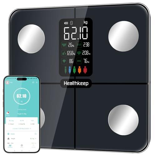Smart Scale for Body Weight – Large Display Digital Scales with BMI, Body Fat, Muscle Mass, Professional Accurate to 0.05lb Bathroom Scales with Bluetooth APP Body Metrics