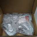 HOLKIE Caster Wheels 3 inch with No Brake Stem Casters, 5/16" -18 x 1-1/2" (Stem Diameter 5/16", Stem Length 1-1/2") Threaded Swivel Casters Set of 4 Heavy Duty Castors Grey