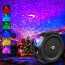 Shower Lamp Galaxy Projector Star Night Light - 3-in-1 Moon Star Aurora Projector for Bedroom, Clap-Activated Music Sync,14M Colors, Nursery & Adult Sleep Aid (No Music/Alexa)