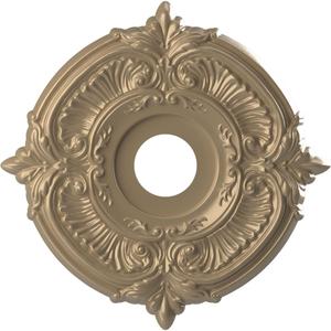 16"OD x 3 1/2"ID x 1"P Attica Thermoformed PVC Ceiling Medallion (Fits Canopies up to 5 5/8"), Universal Metallic Champagne Mist