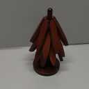 Wooden Trivets for Hot Dishes  Tree Trivet Set with 4 Foldable Wooden Trivets & 1 Stand, Heat-Resistant, Space-Saving Trivet Tree for Pots, Bowls & Teapots (Walnut)