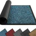 Mibao Front Door Mat, Dirt Trapper Welcome Mat for Outdoor Indoor, Non-Slip Waterproof Doormat, Durable Machine Washable Low Profile Entry Rug for Back Door Outside Patio Porch, 72" x 48", Blue