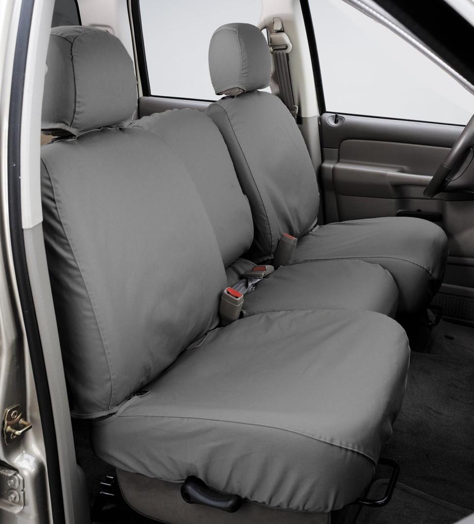 Covercraft SeatSaver Second Row Custom Fit Seat Cover for Select Ford Expedition/Lincoln Navigator Models - Polycotton (Grey)
