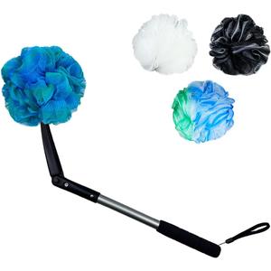 EASACE Long Handled Loofah with Sponges by Shower,Back Scrubber & Bath Sponges,Body Exfoliator Luffa on a Stick,for Elderly & Disabled, Soft Loofah for Bathing Men & Women