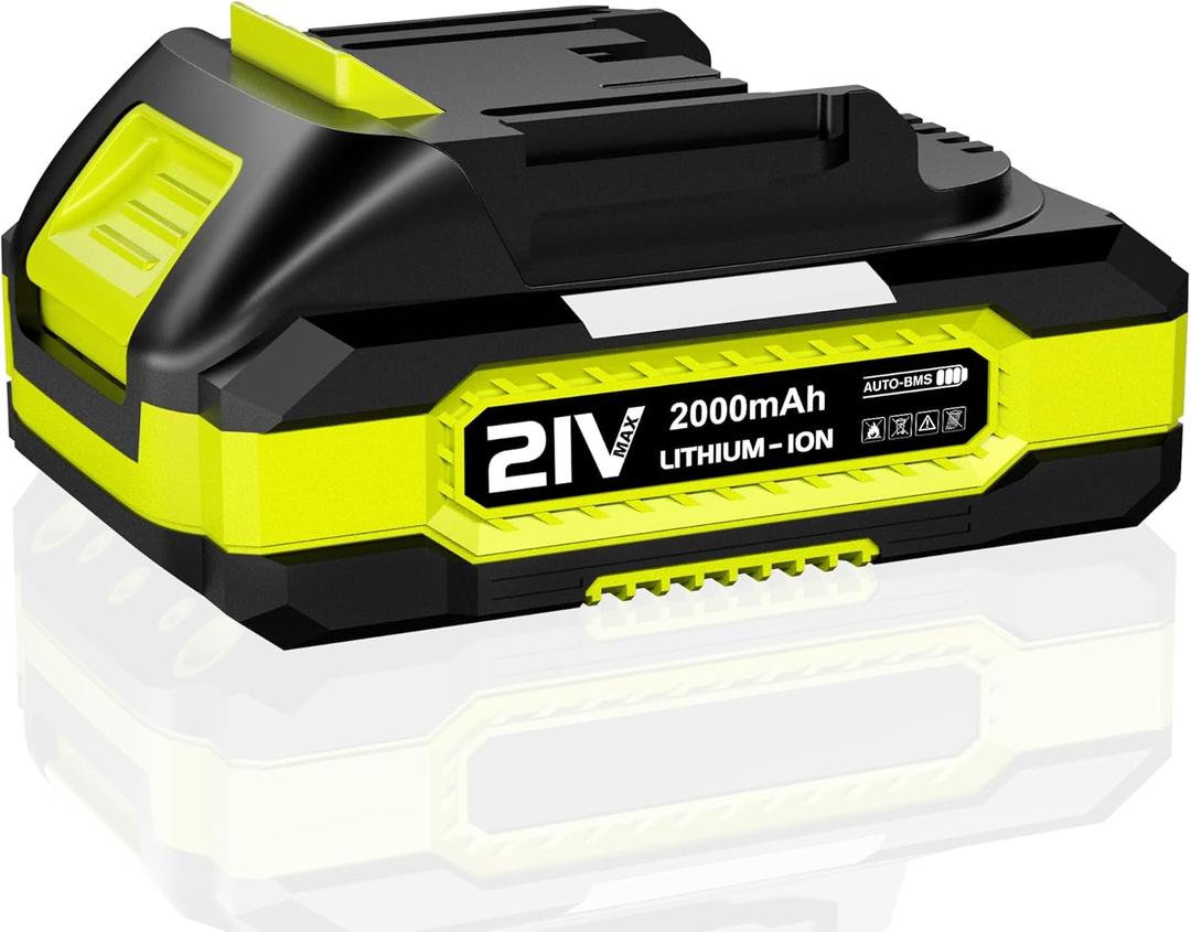 EWORK 21V Max 2.0Ah Lithium-Ion Battery for 20V Max and 21V Max Series Cordless Power Tools (Green)