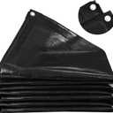 MYFAMIREA 20 x 20FT Pond Liner, 28Mil PE Preformed Pond Liner with 16 Hemmed Edge Buttonholes Sun Resistant Easy Cutting for Outdoor Ponds, Fish Koi Ponds, Garden Fountain, Waterfall Ponds