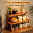 Coffee Mug Holder Countertop, Coffee Station Organizer, Counter Shelf for Tea Coffee Bar Accessories, Matcha Stand, Cup Display, Kitchen Condiment Storage Rack,3tier,19.69IN