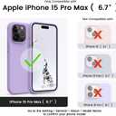 OTOFLY Compatible with iPhone 15 Pro Max Case, Silicone Shockproof Slim Thin Phone Case for iPhone 15 Pro Max (6.7 inch), (Light Purple)