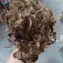 Baruisi Mens Short Curly Wig Light Brown Fluffy Cosplay Costume Hair Wig