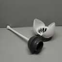 Clorox Toilet Plunger and Bowl Brush Combo with Caddy, 6.75 x 7 x 19.5 in, White/Gray