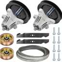 42" Deck Rebuild Kit Fit for Cub Cadet LTX1040 LTX1042 RZT-42, 2 Spindle Replaces 618-04822 918-04950, 2 Blades 742-04126,2 Idler 756-04129,1 Belt 754-04060