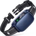 Dog Bark Collar, Automatic Bark Collar with 8 Sensitivity for Large Medium Dogs, Rechargeable Anti Barking Collar with Beep Vibration 3 Training Modes, Waterproof Smart No Bark Collar-D5 (Blue)