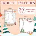 2 x 20Pcs Christmas Secret Santa Questionnaire Set, 8"x10" Double-sided Xmas Gift Exchange Wish List Fill In The Blank Cards For Kids, Adults, Christmas Family Office Party Activities Supplies - A01