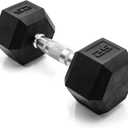 CAP Barbell 25 LB Coated Hex Dumbbell Weight, New Edition