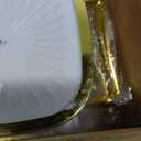 EABOSON 4 Pack Gold Condiment Spice Jars with Lids, Spoons, Tray - Plastic Seasoning Box Set for Salt, Pepper, Sugar - Kitchen Storage