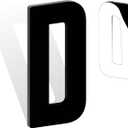 3 Inch Self Adhesive House Numbers, Acrylic Modern House Address Numbers and Letters, Black Adhesive Mailbox Door Number Letters for Office Hotel Apartments Outside (D)