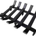 Fireplace Log Grate Heavy Duty Solid Steel Fire Place Wood Stove Firewood Holder 13 x 10 x 4 Inch