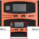 30A Solar Charge Controller,MPPT Solar Charger Controller, 12V/24V Solar Panel Intelligent Regulator with Dual USB Port and PWM LCD Display