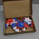 Leitee Patriotic Bendable Toys Posable 4th of July Parade Independence Day Party Favor Star Character Figures Stress Relief Fidget Toy Gift for Boy Girl Goodie Bag Stuffer, 3 Styles(24 Pcs)