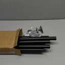 Long Curtain Rods 120 to 170 Inches - Heavy Duty Adjustable Drapery Rod for Wide Windows, Sliding Doors, Patios, 1 Inch All Metal, 4 Brackets, Ceiling & Wall Mount, Black