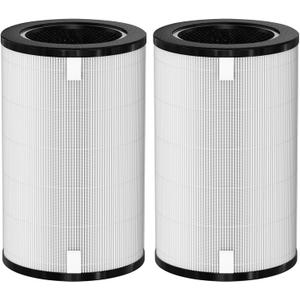AP-T40FL True HEPA Replacement Filter Compatible with 1461901 Homedics Total Clean 5-in-1 Air Cleaner Purifier, AP-T40 AP-T45WT AP-T40WT AP-T45-BK AP-T45-WT AP-T40WTAR, 2 Pack