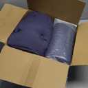 LVTXIII Outdoor/Indoor U-Shaped Wicker Seat Cushion, Decorative Tufted Chair Pads Seat Cushions Set for Patio Garden Home Office Furniture, 19x19x4, 2 Pack, Navy Textured