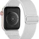 Pack of 2 Maledan Stretchy Solo Loop Compatible with Apple Watch Band Women Men 40mm 44mm 45mm 41mm 38mm 46mm 49mm 42mm,Soft Nylon Elastic Braided Strap Wristband for iWatch Series 10 9 8 7 6 5 4 3 2 1 SE Ultra