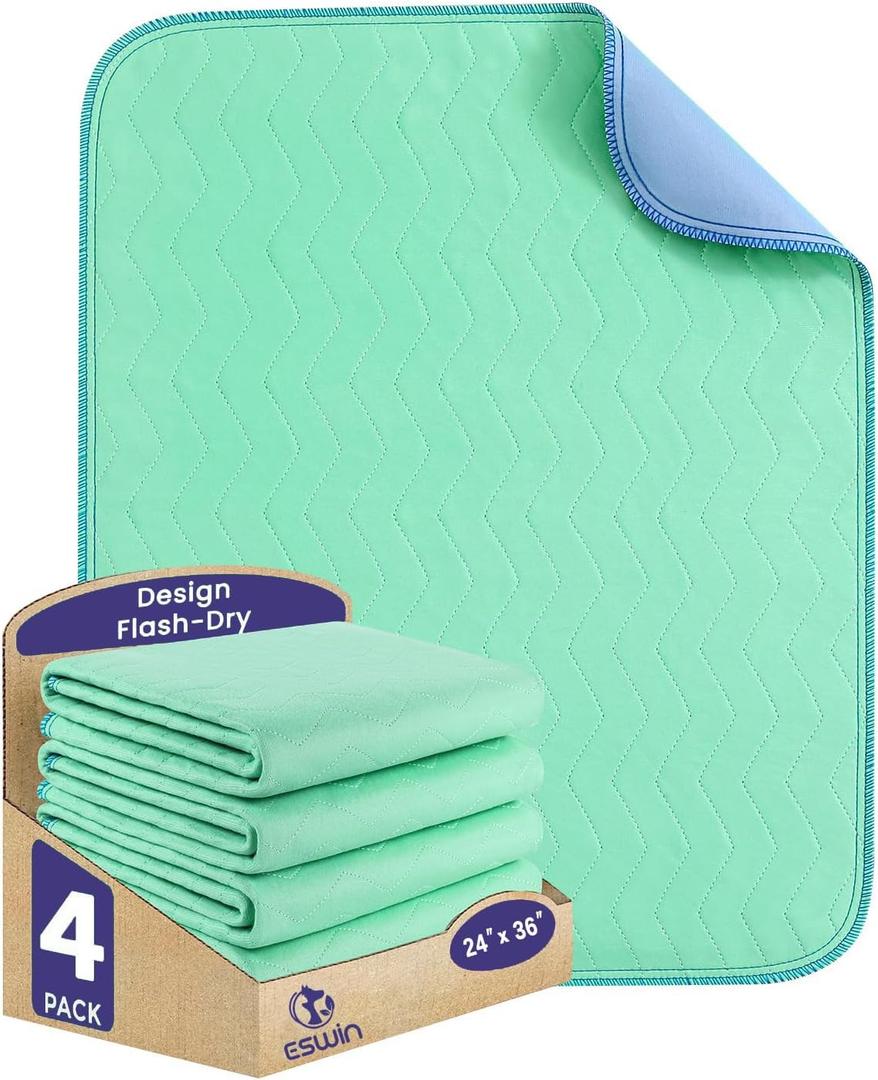 Washable Underpads,Super Absorbency Reusable Bedwetting Incontinence Pads for Kids, Adults, Elderly, and Pets - Waterproof Protective Pad for Couch, Sofa, Floor,Bed (500 Washes)
