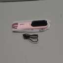 Go Brush Pro 2025 Hair Straightener Brush 300 Million Negative Ionic Portable Hair Straightener Comb for Women with 4 Temps Fast Heating MCH Ceramic Coating Smooth Frizz - Free Hair