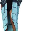 CHERRY CAT Women Beachwear Long Beach Coverups Kaftan Casual Caftan Dress (Blue Grey)