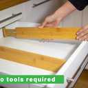 6 x Adjustable Bamboo Drawer Dividers SMALL SIZE, Expandable 1216 inch Spring Loaded Drawer Organizer for Kitchen, Dresser, Bathroom, Bedroom, Desk 6-Pack