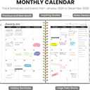 2 x 2026 Planner - Weekly and Monthly Planner, January 2026 to December 2026, Spiral Bound 2026 Calendar Planner Book, Inner Pocket, Perfect for Office Home School Supplies - A5 (6.3" x 8.5"), Stone Gray