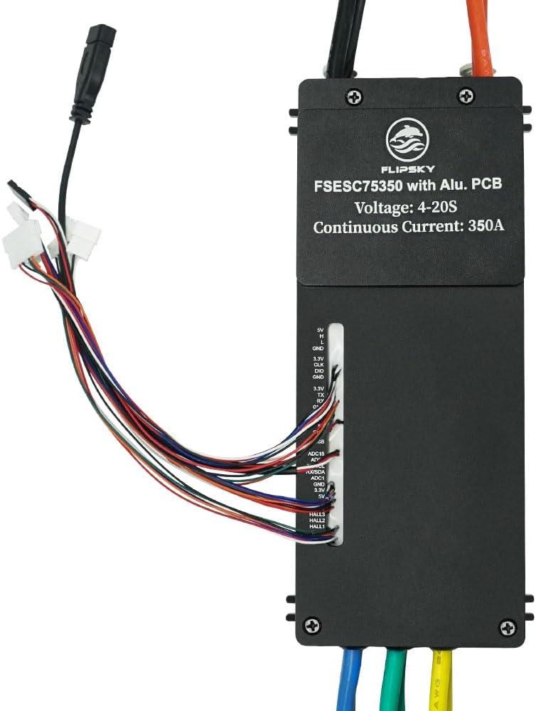 FLIPSKY FSESC 75350 84V High Current 350A ESC Base On Vesc with Aluminum Case Water Cooling Enclosure for E-Foil Fighting Robot Surfboard AGV Robot