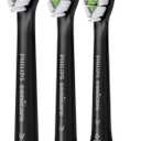 Philips Sonicare W DiamondClean - Genuine Replacement Electric Toothbrush Heads, Black, 3 Pack, HX6063/95