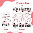 2026 Graduation Disposable Paper Napkins, Guest Dinner Hand Towels for College School Grad Class Congrats Celebration, Cocktail Party Decorations (80, Red & Black)