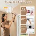 No-Drill Curtain Rod with Adhesive & Pin-Nail Mount System - Renter Friendly & Minimal Wall Damage, 5/8" Diameter White Adjustable Rod for Windows 28 to 48 Inch
