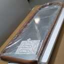 Delma Arched Full Length Mirror, Free Standing Floor Plush Flannel Frame Mirror for Leaning or Hanging, Soft Touch Bedroom & Living Room Decor, Dark Brown (56"L x 20"W)