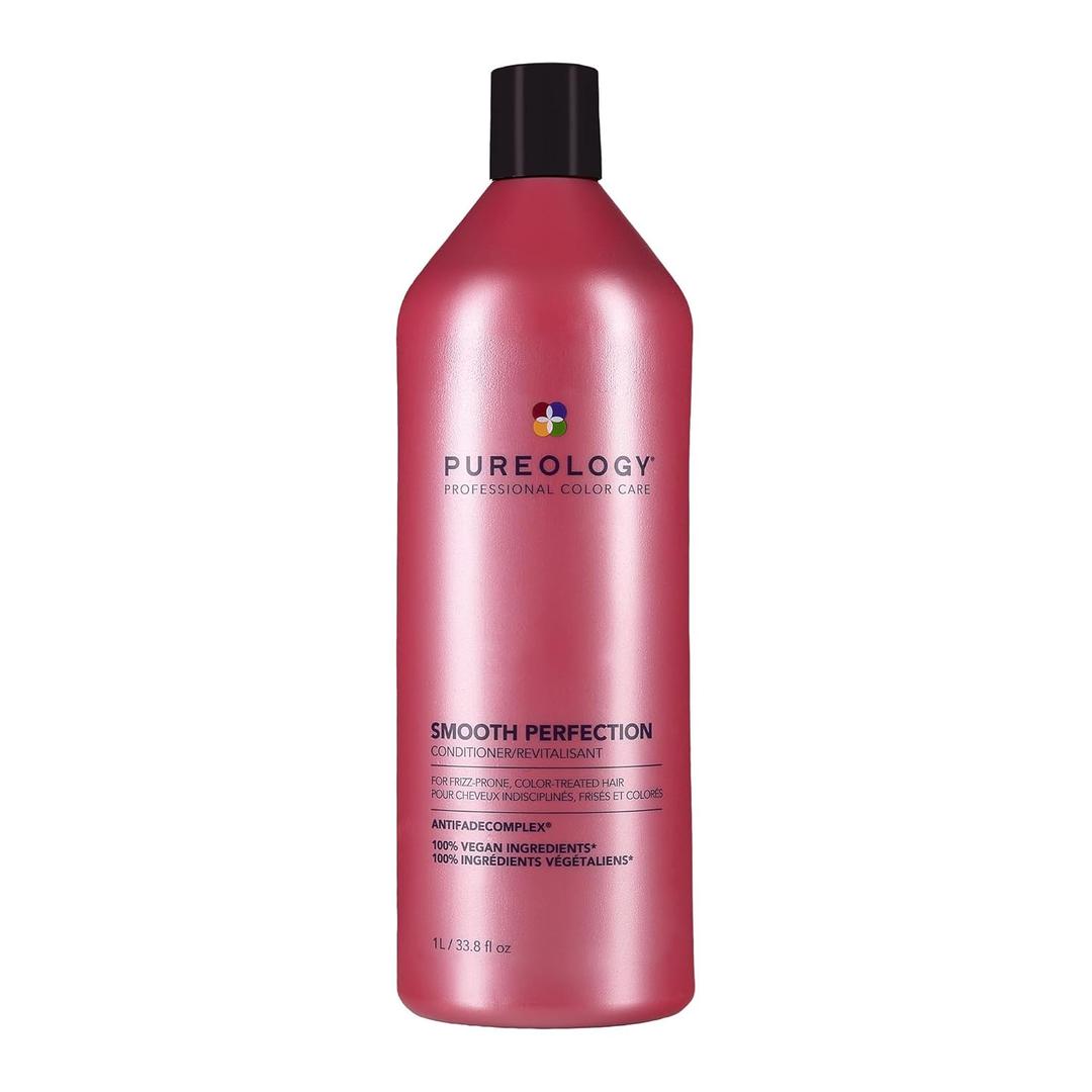 Pureology Smooth Perfection Conditioner - For Frizzy and Color-Treated Hair, Detangles & Controls Frizz, Sulfate-Free & Vegan (33.8 Fl Oz (Pack of 1)) Pureology Smooth Perfection Conditioner - For Frizzy and Color-Treated Hair, Detangles & Controls Frizz, Sulfate-Free & Vegan (33.8 Fl Oz (Pack of 1))