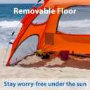 Beach Tent for Family with Kids Pop Up Beach Sun Shade Tent with UPF 50+ UV Protection, Removable Floor Zippered Privacy & Ventilation Sun Shelter Family 3 to 4 Person