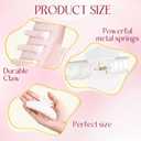 8 Pcs Large Acrylic Hair Claw Clips for Women Non slip Strong Hold Clamps for Thick and Thin Hair (French,Pink,White)