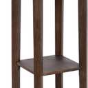 Kate and Laurel Talcott Modern Square Wood Drink Table, 12 x 12 x 28, Dark Brown, Transitional Decorative Two-Tier Pedestal Table for Use as Plant Stand Indoors or Living Room Decor Accent