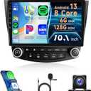 8Core 6G+128G Car Radio for Honda Accord 2003-2007, Rimoody Android 13 Car Stereo with Carplay Android Auto 10.1'' Touchscreen GPS WiFi Mirror Link DSP Bluetooth FM/RDS SWC Backup Camera Microphone
