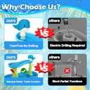 Whale Water Table Pump – Continuous Flow Rechargeable Battery Powered Water Pump for Water Table Accessories – Outdoor Summer Water Play Toys (Blue)