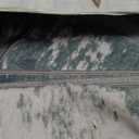 RELEANY Washable Area Rugs 6'x9' Non-Slip Modern Abstract Soft for Living Room Entryway Bedroom Nursery, Print Pattern, Light Green/Yellow