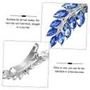 Austrian Crystal Bridal Hair Barrettes, Rhinestones Vintage Hair Clips, Sparkly Glitter Crystal Hairgrip Wedding Hair Headwear Accessories for Women Girls (Blue-a)
