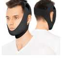 OHELEEP Anti Snore Chin Strap for CPAP Users, Snore Stopper Adjustable, Chin Strap for Sleeping Comfortable Stop Snoring Solution, Anti Snoring Devices Breathable and Reusable, Black, M