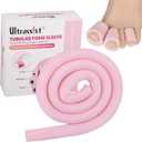Toe Sleeve with Overlap Medium Size 7/8" Inner Diameter 36" Roll, Sponge Toe Protectors for Blisters, Bunions, Corns