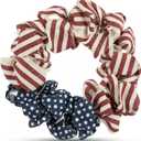 Vintage Burlap & Metal American Flag Wreath – Indoor/Outdoor Patriotic Wreath w/Hanging Loop & Rope – Round Scrunched 4th of July Wreaths for Front Door, Wall, or Window Display,
3"D x 17.5"W x 17.5"H