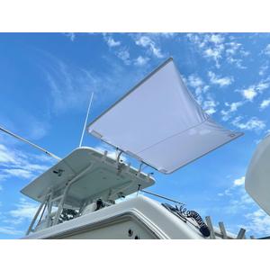 7 x 6 White SS200 Dual Rod Holder Stern Boat Center Console Sun Shade